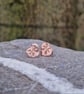 Pisces Copper and Sterling Silver Heart Earrings
