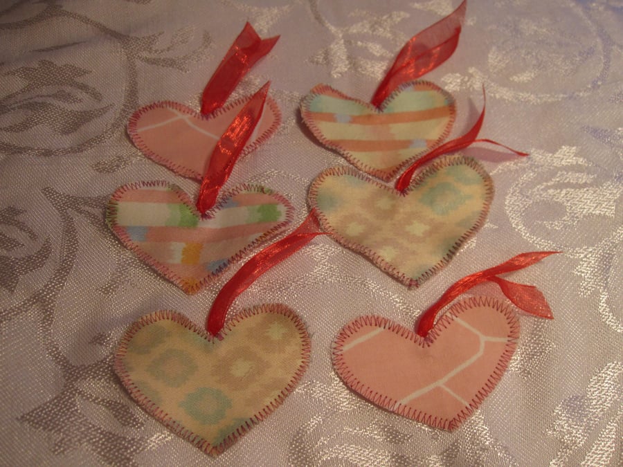 Heart Shaped, Fabric Gift Tags
