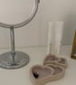 Handmade Heart Ring Dish Pair: Ceramic Stoneware Jewelry Holder - Image 5