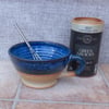 Cuddle mug coffee tea cup hand thrown in stoneware ceramic pottery heart