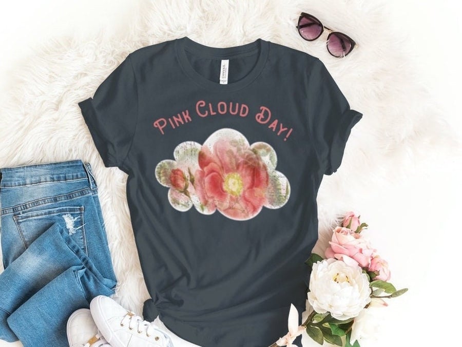 Pink Cloud Day Sober Unisex T-shirt, sobriety gift, Sobriety gift, AA gift for w