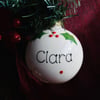 Personalised Hand painted Classic Christmas Bauble