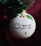 Personalised Hand painted Classic Christmas Bauble