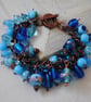 Sale-Turquoise & capri charm bracelet - Image 1