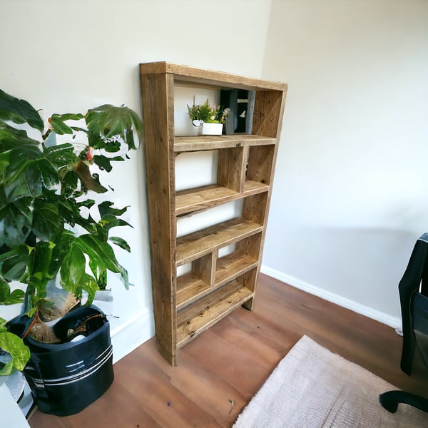 Tall Bookshelf Unit - Storage unit bookshelf - Reclaimed - THE BRIAN