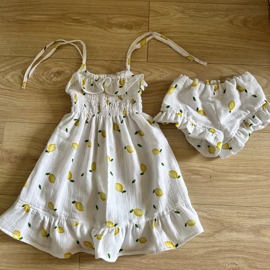 Lemon sorbet dress and bloomers 