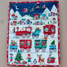 Beautiful Santa Express reusable Fabric Advent Calendar