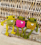 Three Handmade Froglets in a Gift Box - Friendship Gift - Frog Lover Present