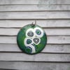 Round “Turtle” enamelled copper pendant 169