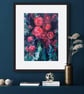 Tutti Frutti Art Print, Abstract Floral, A4  - Image 3