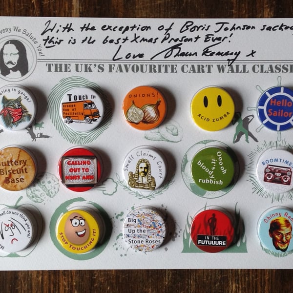 Limited Edition Signed Shaun Keaveny Cart Wall Badge Art Piece. A4. 