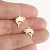 Shark Earring Studs In 9ct Yellow Gold