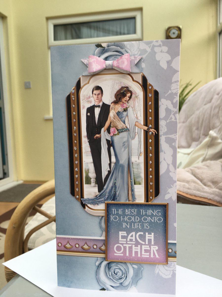 Elegant Art deco Anniversary card