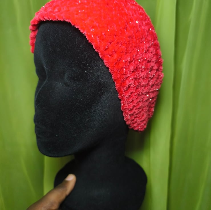 Red Glitter Headband Ear Warmer - Folksy