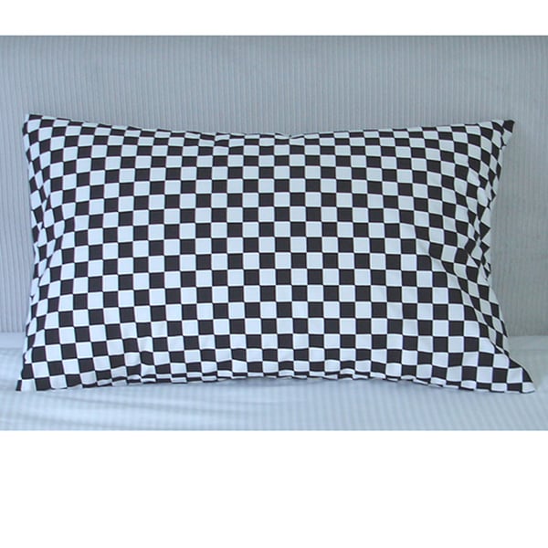 Pillowcase For Bed Pillow Black and White Ska Check Monochrome Bedding 