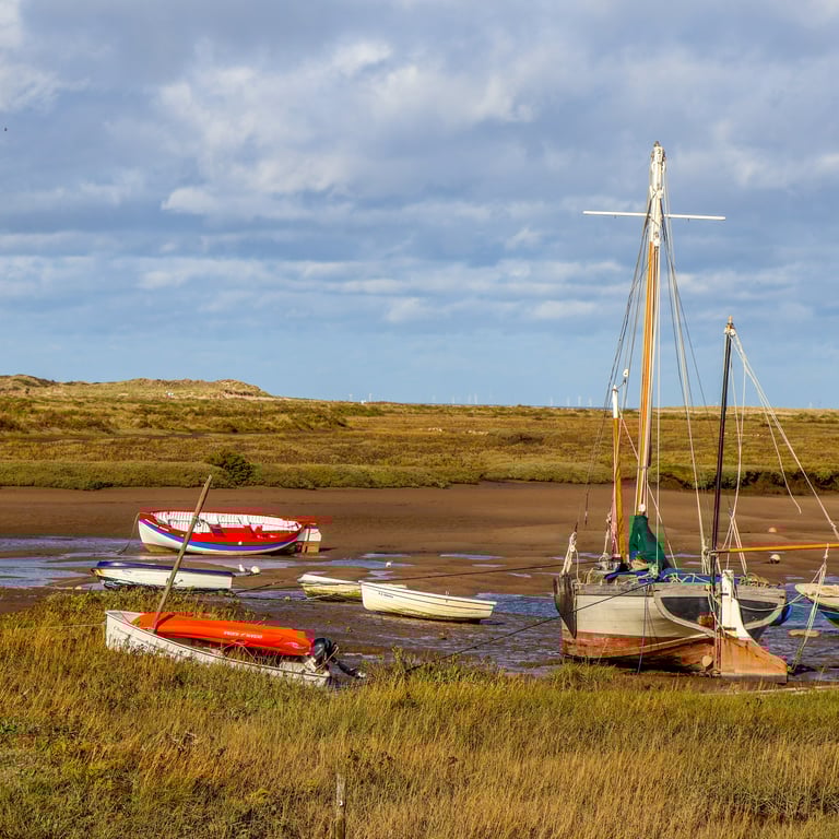 Coastal Photography Greetings Card - Burnham Overy Staithe - Blank Card