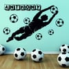 Personalised Name Goalkeeper Football Player Balls Wall Stickers Decals Vinyl