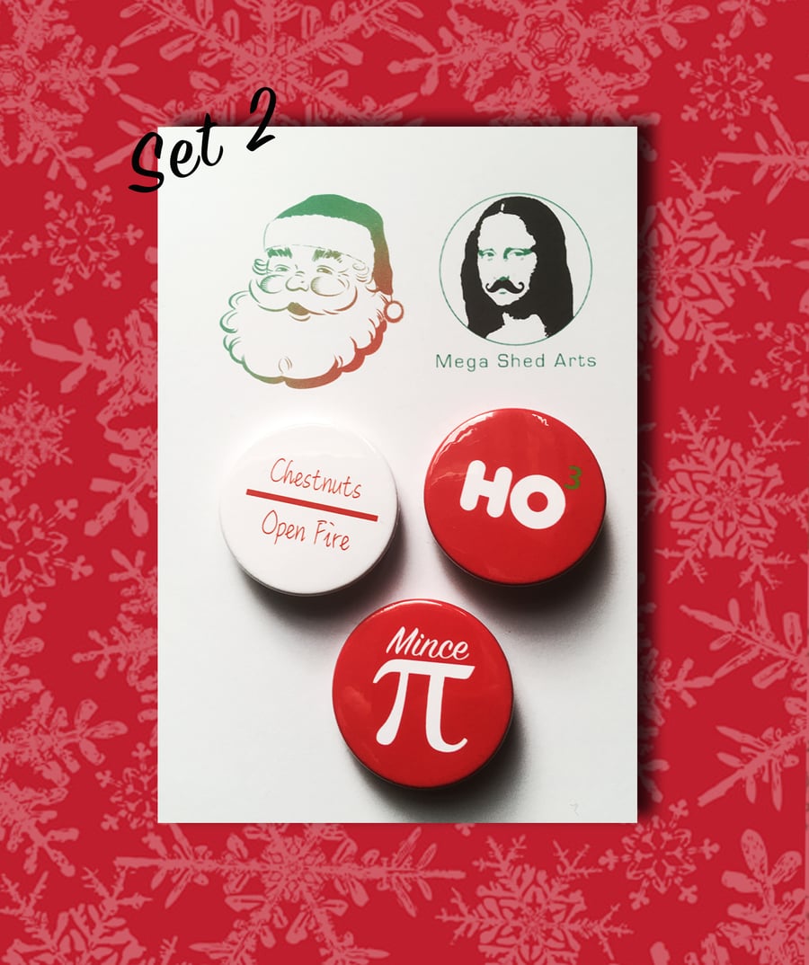 Christmas Badges, Funny Stocking Filler Cool Gift Badges. Maths Badges, Science 