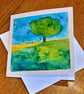 Tree study 2 handpainted greeting card  - Image 2