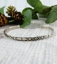 Silver Cuff - Embossed Flower Pattern with Antiqued Finish. Size Medium - Image 2