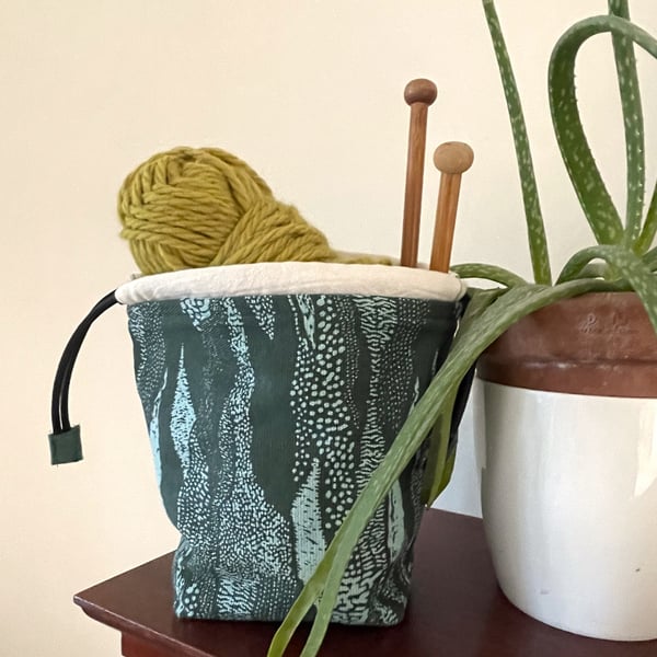 Everything Stuff Sack - Fabric Drawstring Green