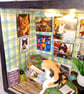 Box room Diorama, reading cat, quirky gift for cat lovers, with lights, cat lady - Image 3