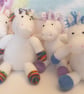 Hand knitted Unicorn toy