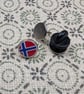 Norway Flag Pin - Small Resin Topped Pin Badge - Norwegian Flag Badge - Image 2