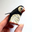 Handmade Copper Puffin, SALE PRICE handmade nature inspired art gifts for reader