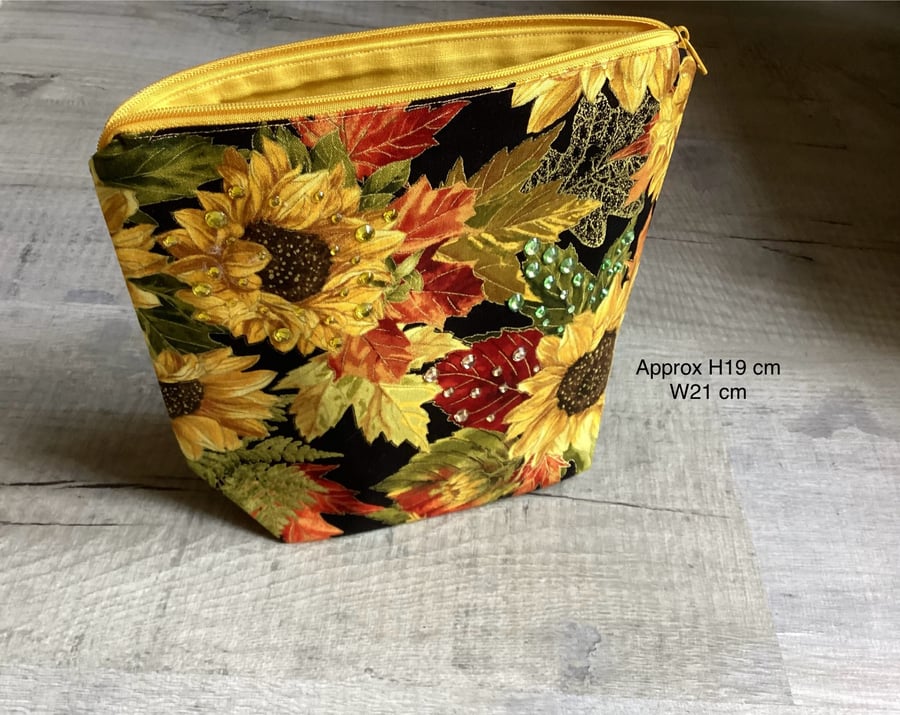 Sunflower make up bag