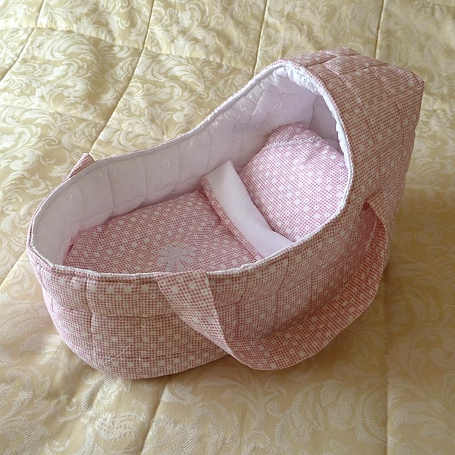 Large Doll's Carrycot suitable for Doll 18inches