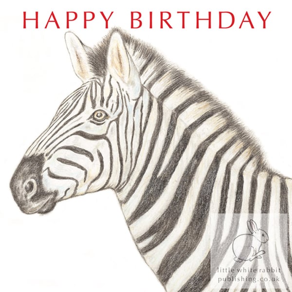 Zebra - Birthday Card