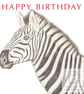 Zebra - Birthday Card - Image 1
