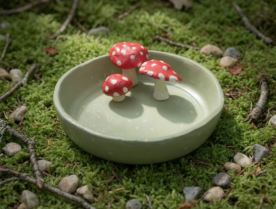 Mushroom Trinket Dish Charming Jewellery & Keepsake Holder