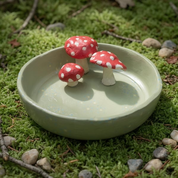 Mushroom Trinket Dish Charming Jewellery & Keepsake Holder