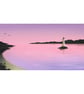 Lighthouse at Dawn Wall Art - original acrylic seascape painting on canvas - Image 1