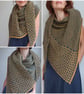 Hand knitted shawl, Asymmetrical shawl, Wedding shawl, Unique gift for women  - Image 5