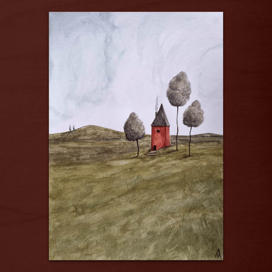 Fairytale House Illustration - Original Watercolour Painting - A4