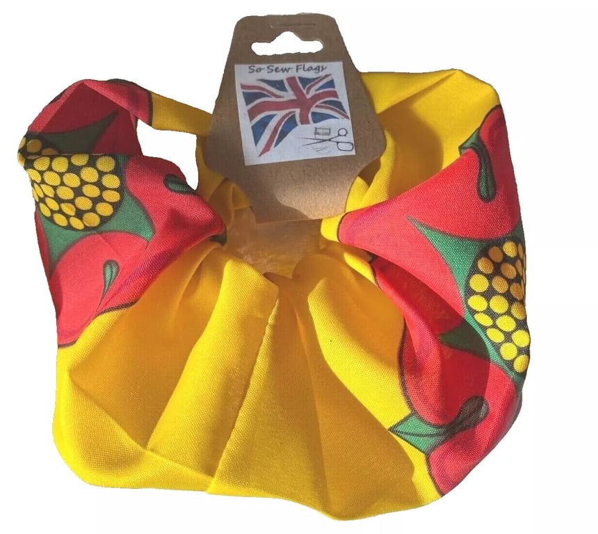 Lancashire Red Rose Flag Hair Scrunchie Scrunchies Accessory Band Elastic