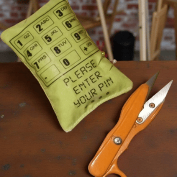 Pin cushion - Please enter your pin - Novelty style Green