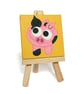 Spotty Pig Mini Painting - original acrylic art of cute farmyard animal - Image 5