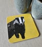 Countryside animal melamine coaster, Badger mat