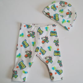 Unisex, Preemie Leggings and hat, baby shower gift, gift for new baby, toys