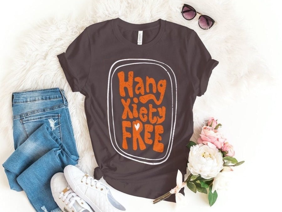 Hangxiety Free Sober T-shirt, sobriety gift, Sobriety gift for women, AA gift