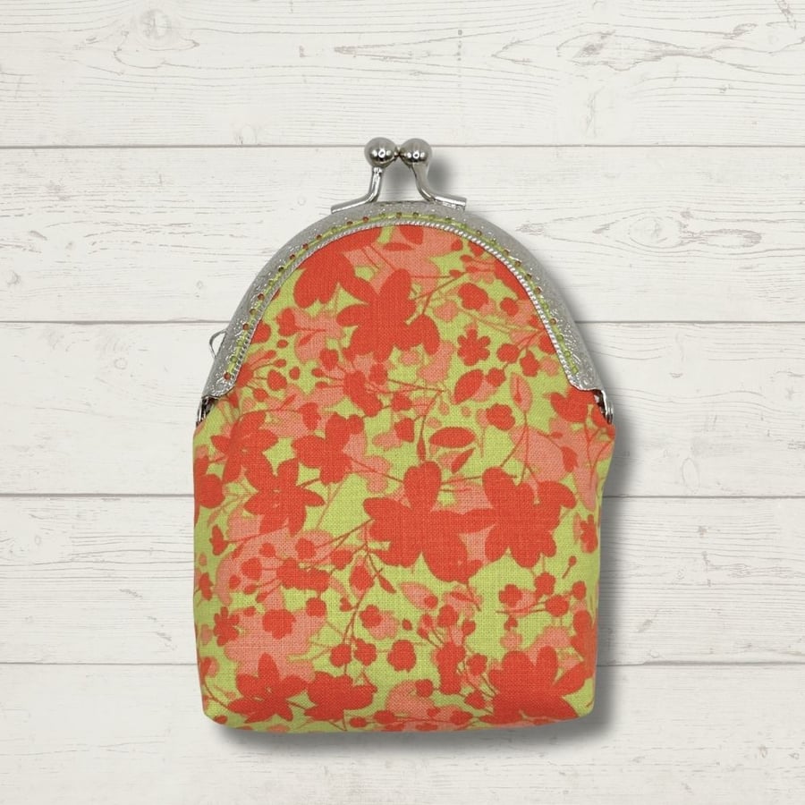 Coin Purse, Floral Fabric, Christmas Present
