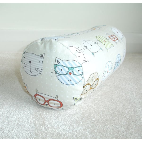 Cats Bolster Cushion Cover 18 "x 8" Neck Roll 8x18 Geek Cat Pillow Case