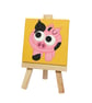 Spotty Pig Mini Painting - original acrylic art of cute farmyard animal - Image 4