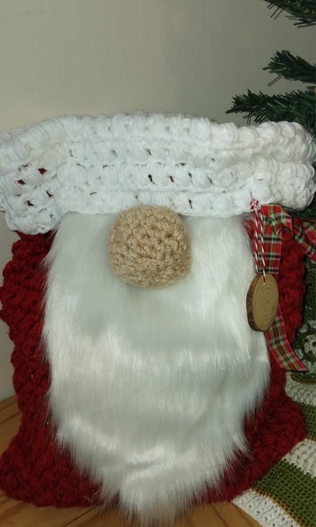 Handmade Gnome Christmas Stocking Bag
