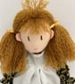 Mia 14 Inch Handmade Rag Doll with Teddy Bear Pocket Friend - Image 2