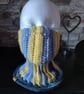 Crochet Aran Mask Neck Warmer - BlueYellow